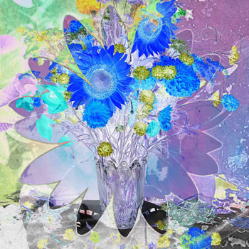 Digitale Kunst getiteld "Lily - Parfum" door Marc Bulyss, Origineel Kunstwerk, Digitaal Schilderwerk
