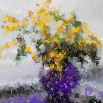 Arts numériques intitulée "Mimosa" par Marc Bulyss, Œuvre d'art originale, Peinture numérique