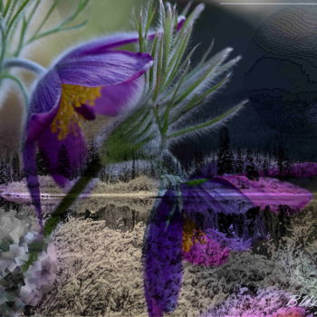 Digital Arts titled "Bell Flower" by Marc Bulyss, Original Artwork, Digital Painting