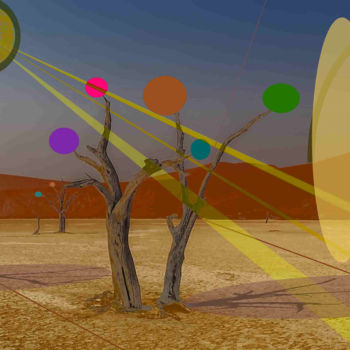 Digital Arts με τίτλο "Dry Namibia" από Marc Bulyss, Αυθεντικά έργα τέχνης, Ψηφιακή ζωγραφική