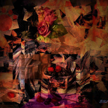 Digital Arts titled "Fragonard and Cubism" by Marc Bulyss, Original Artwork, Digital Painting