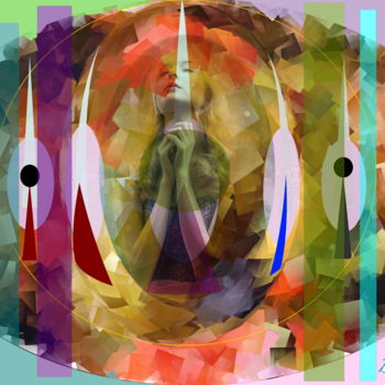 Arte digitale intitolato "Green Eye" da Marc Bulyss, Opera d'arte originale, Pittura digitale