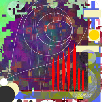 Arts numériques intitulée "Oscilloscope" par Marc Bulyss, Œuvre d'art originale, Peinture numérique