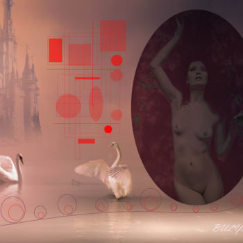 Digital Arts titled "Pink Ballet" by Marc Bulyss, Original Artwork, Digital Painting