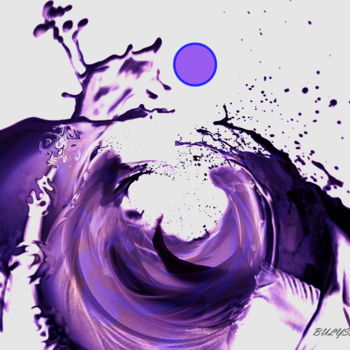 Arts numériques intitulée "Purple Wave" par Marc Bulyss, Œuvre d'art originale, Travail numérique 2D