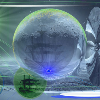 Digital Arts titled "Space Pirates" by Marc Bulyss, Original Artwork, Digital Painting