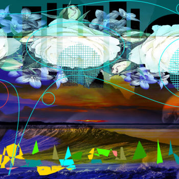 "The Blue Shark" başlıklı Dijital Sanat Marc Bulyss tarafından, Orijinal sanat, Dijital Resim
