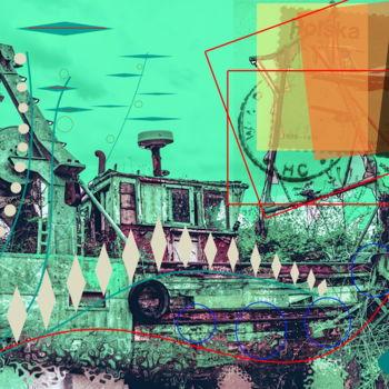 Digitale Kunst mit dem Titel "Visitor to Gdansk" von Marc Bulyss, Original-Kunstwerk, Digitale Malerei