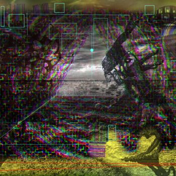 Digital Arts titled "Aliens Beach" by Marc Bulyss, Original Artwork, 2D Digital Work