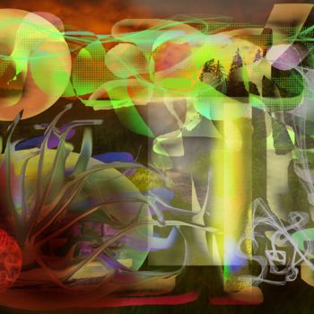 Arts numériques intitulée "Aurora Borealis" par Marc Bulyss, Œuvre d'art originale, Peinture numérique