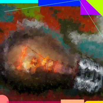 Digitale Kunst mit dem Titel "Edison" von Marc Bulyss, Original-Kunstwerk, Digitale Malerei