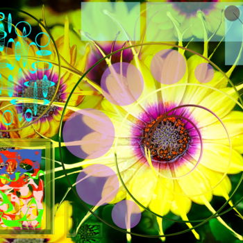 Digital Arts titled "Floral song" by Marc Bulyss, Original Artwork, Digital Painting