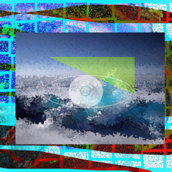 Digital Arts titled "Ice Eye" by Marc Bulyss, Original Artwork, Digital Painting