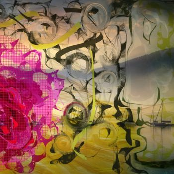 Arts numériques intitulée "Sea Rose" par Marc Bulyss, Œuvre d'art originale, Peinture numérique