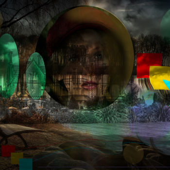 Arts numériques intitulée "Chatelain Girl" par Marc Bulyss, Œuvre d'art originale, Peinture numérique