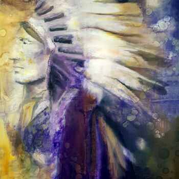 Peinture intitulée "Eagle" par Marc Carniel, Œuvre d'art originale, Huile