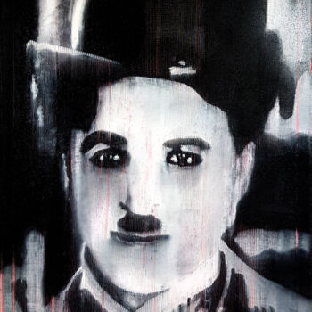 Pintura titulada "Charly Chaplin" por Marc Carniel, Obra de arte original, Oleo