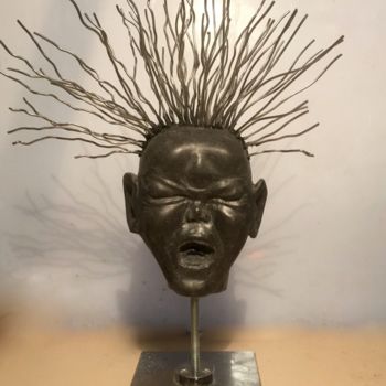 Sculpture intitulée "no-cry-no Trump.jpg" par Marc Chauvin, Œuvre d'art originale, Pierre