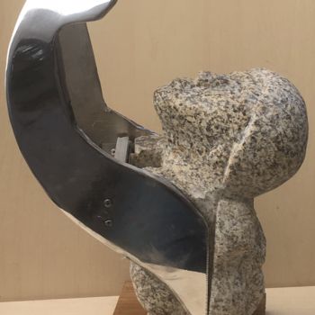 Sculpture intitulée "incantation" par Marc Chauvin, Œuvre d'art originale, Pierre
