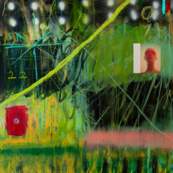 Картина под названием ""forest lights"" - Marc E. Des Rosiers, Подлинное произведение искусства, Акрил
