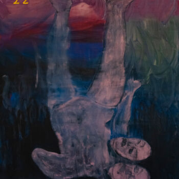 Pintura titulada "notre solitude (jou…" por Marc E. Des Rosiers, Obra de arte original, Acrílico Montado en Bastidor de cami…