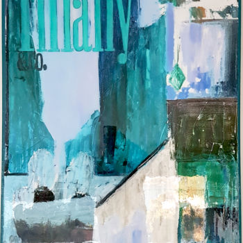 Painting titled "Tiffany's Blue Lago…" by Marc Ferrero, Original Artwork, Acrylic