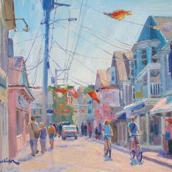 Pintura titulada "Commercial Street,…" por Marc Forestier, Obra de arte original, Oleo Montado en Bastidor de camilla de mad…