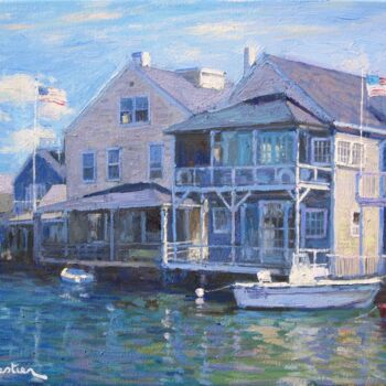 Painting titled "Summer in Nantucket…" by Marc Forestier, Original Artwork, Oil Mounted on Wood Stretcher frame