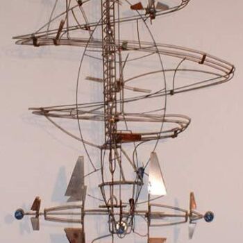 Escultura titulada "Machine à bille" por Marc-François Rouxel, Obra de arte original, Metales