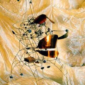 Sculpture titled "Insecte" by Marc-François Rouxel, Original Artwork, Metals