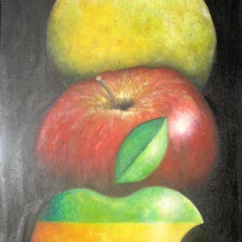Pintura titulada "Apple" por Marc Haumont, Obra de arte original, Oleo