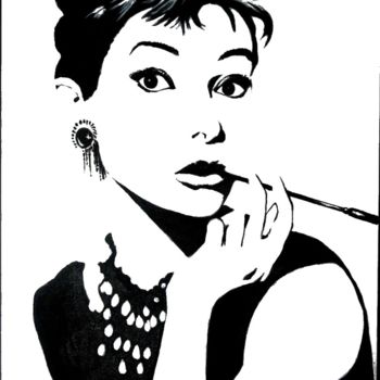 Painting titled "Audrey" by Marc Haumont, Original Artwork, Acrylic