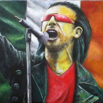 Painting titled "Bono" by Marc Haumont, Original Artwork, Oil