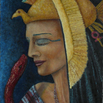 Painting titled "Cléo va mal / Cleo…" by Marc Haumont, Original Artwork, Oil