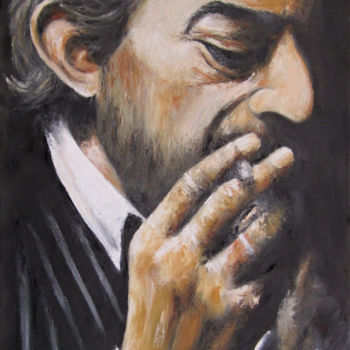 Ζωγραφική με τίτλο "Gainsbourg II" από Marc Haumont, Αυθεντικά έργα τέχνης, Λάδι