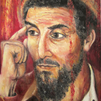 Painting titled "Massoud" by Marc Haumont, Original Artwork, Oil