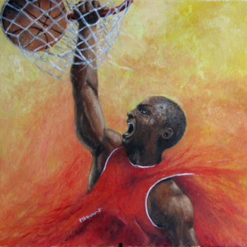 Painting titled "Basket" by Marc Haumont, Original Artwork, Oil