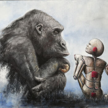 "Dystopia" başlıklı Tablo Marc Haumont tarafından, Orijinal sanat, Petrol