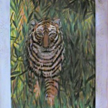 Картина под названием "Le tigre" - Marc Ivart, Подлинное произведение искусства