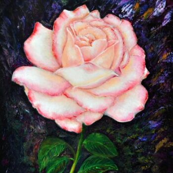 Pittura intitolato "rose de californie" da Marc Lejeune, Opera d'arte originale, Olio