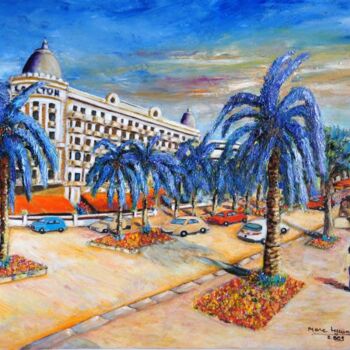 Peinture intitulée "croisette cannes" par Marc Lejeune, Œuvre d'art originale, Huile