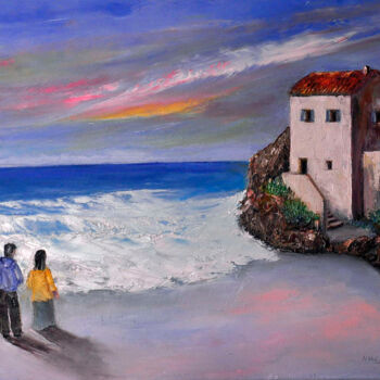 Painting titled "souvenir-de-corse.j…" by Marc Lejeune, Original Artwork, Oil