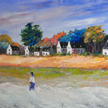 Painting titled "petit-séjour-en-bre…" by Marc Lejeune, Original Artwork, Oil