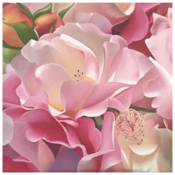 Pintura intitulada "Floral 1" por Marc Palluy, Obras de arte originais, Óleo