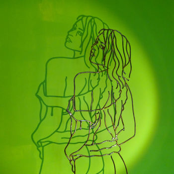 Скульптура под названием "Coralie 23h20" - Marc Terrade, Подлинное произведение искусства, Металлы