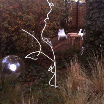 Skulptur mit dem Titel "I Love you" von Marc Terrade, Original-Kunstwerk, Metalle