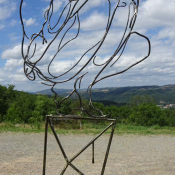 Sculpture titled "Re-naissance" by Marc Terrade, Original Artwork, Metals