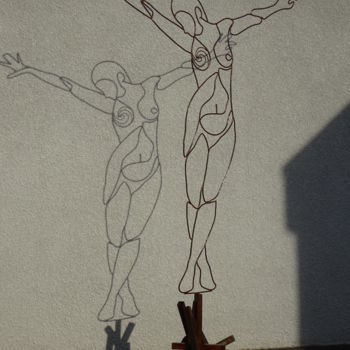 Скульптура под названием "Leia" - Marc Terrade, Подлинное произведение искусства, Металлы