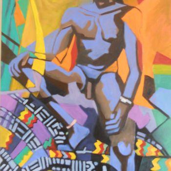Painting titled "Charles l'africain" by Marc Thiessard, Original Artwork, Oil