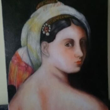 Painting titled "Odalisque" by Marc Vincent, Original Artwork, Oil